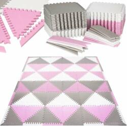 SPRINGOS Burete puzzle 186x186cm (72buc 32x32cm) #grey-pink (FM0024)