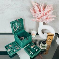 Springos cutie de bijuterii cu oglindă #green (HA1048)