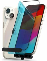 Ringke Folie protectie Ringke Tempered Glass compatibila cu iPhone 15 Black (8809919309431) - lerato