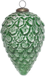 Clayre & Eef Set 4 globuri sticla verde brad 10x16 cm (6GL4044) - decorer