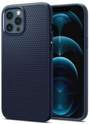 Spigen - Caz Liquid Air pentru iPhone 12 Pro Max, albastru