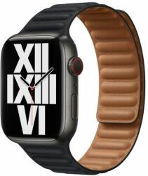 FixPremium - Curea Leather Loop TPU pentru Apple Watch (42, 44, 45 & 49mm), negru