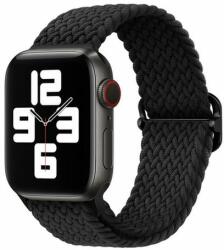 FixPremium - Curea Solo Loop pentru Apple Watch (42, 44, 45 & 49mm), negru