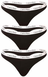 Calvin Klein 3PACK Fekete női tanga (QD3587E-001) - méret L