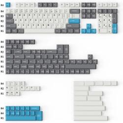 KEYCHRON Double Shot Cherry PBT Keycap Full Keycap Set Grey White-Blue US engleză (PBT-12)