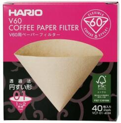 HARIO Misarashi V60-01 papír kávéfilter, fehérítetlen, 40 db (VCF-01-40M)