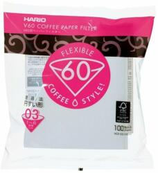 HARIO V60-03 (VCF-03-100W) papír kávéfilter, fehér, 100 db (VCF-03-100W)