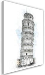 Gario Vászonkép A pisai ferde torony vázlata - Cornel Vlad Méret: 40 x 60 cm