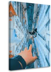Gario Vászonkép Városi kézi pillangó épületek - Bryantama Art Méret: 40 x 60 cm