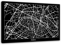 Gario Vászonkép Párizs utcák térképe Méret: 60 x 40 cm