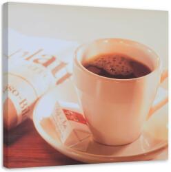 Gario Vászonkép Kávé fehér csészében Méret: 30 x 30 cm