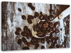 Gario Vászonkép Kávébab egy kanálon Méret: 60 x 40 cm