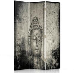Gario Paraván Buddha szürke képe Méret: 110 x 170 cm, Kivitelezés: Klasszikus paraván