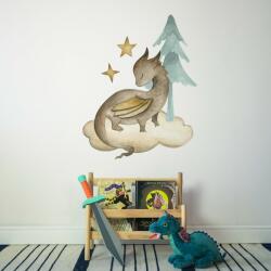 Gario Falmatrica gyerekeknek The world of dragons - sárkány a felhőn és egy fán Méret: 70 x 65 cm