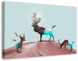 Gario Vászonkép Állatok szarvas szürrealizmus - Bryantama Art Méret: 60 x 40 cm