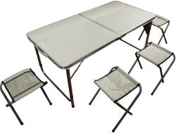 ROJAPLAST összecsukható kemping bútor garnitúra, 1 x asztal + 4 x szék (XH120604)