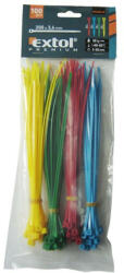 Extol Premium kábelkötegelő 3, 6×200mm 100db, 4 színű (piros, kék, sárga, zöld), nylon (8856196)