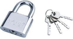 Extol Premium lakat, vas, nikkel, 4db kulcs; 60mm, edzett acél kengyel, szárátmérő: 11mm (8857416)