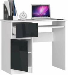  Íróasztal - Akord Furniture - 90 cm - fehér / magasfényű grafitsz (5907504388052)