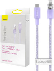 Baseus Cablu de incarcare rapida Baseus USB-C la seria Lightning Explorer 2m, 20W (violet) (048747)