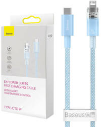 Baseus Cablu de incarcare rapida Baseus USB-C la seria Lightning Explorer 2m, 20W (albastru) (048748)