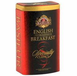  sarcia. eu BASILUR English Breakfast Finomra vágott fekete leveles tea díszdobozban, 100g x1 konzervdoboz
