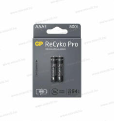 GP Batteries RECYKO PRO Professional AAA HR03 akkumulátor 800mAh 2db/bliszter B2218 (B2218)