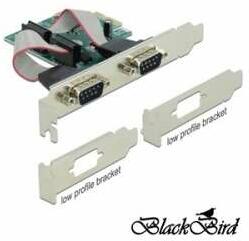 BlackBird pci-e card de expansiune 2x port serial rs-232 (versiune cu profil redus) BH1289 (BH1261)