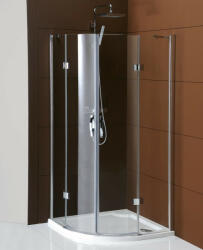 SAPHO Gelco Legro kétajtós íves zuhanykabin 90x90 cm átlátszó üveg, króm GL5590 (GL5590)