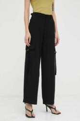 Drykorn pantaloni femei, culoarea negru, drept, high waist 9BYX-SPD0CD_99X