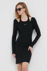 Calvin Klein rochie culoarea negru, mini, drept 9BYX-SUD056_99X