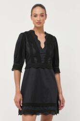 IVY & OAK rochie din bumbac culoarea negru, mini, evazati 9BYX-SUD0IE_99X