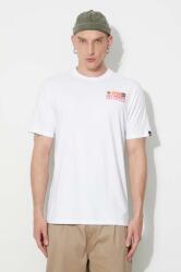 Ellesse tricou din bumbac culoarea alb, cu imprimeu SHR17638-BEIGE PPYX-TSM20J_00X