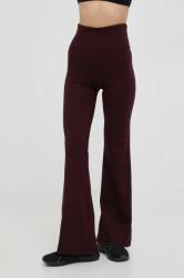 DKNY pantaloni femei, culoarea bordo, neted PPYX-LGD004_93X