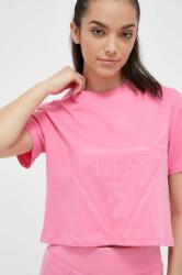 Guess tricou din bumbac culoarea roz 9BYY-TSD0MO_42X