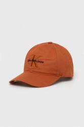 Calvin Klein Jeans șapcă de baseball din bumbac culoarea portocaliu, cu imprimeu K50K510061 9BYX-CAM01H_32X