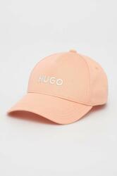 Hugo șapcă de baseball din bumbac culoarea portocaliu, cu imprimeu 50496033 9BYX-CAM02E_32X
