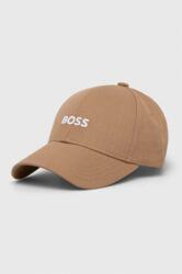 Boss șapcă de baseball din bumbac culoarea bej, cu imprimeu 50495121 9BYX-CAM01S_80X