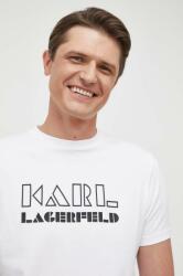 Karl Lagerfeld tricou barbati, culoarea alb, modelator 9BYX-TSM016_00X
