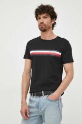 Tommy Hilfiger tricou din bumbac culoarea negru, cu imprimeu 9BYX-TSM01L_99X