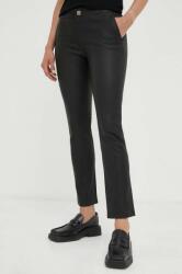 2NDDAY pantaloni de piele Leya femei, culoarea negru, drept, medium waist 99KK-SPD0AE_99X