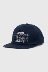 Tommy Jeans șapcă de baseball din bumbac culoarea albastru marin, cu imprimeu 9BYX-CAM00W_59X