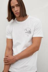 PS Paul Smith tricou din bumbac culoarea alb, cu imprimeu 9BYX-TSM05A_00X