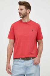 Ralph Lauren tricou din bumbac culoarea rosu, neted 9BYX-TSM05J_33X