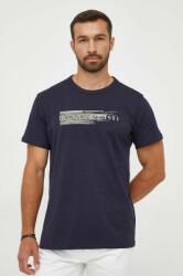 Guess tricou din bumbac culoarea albastru marin, cu imprimeu 9BYX-TSM00Y_59X