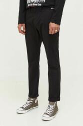 Tommy Hilfiger pantaloni barbati, culoarea negru, cu fason chinos 9BYX-SPM01B_99X
