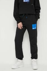 Karl Lagerfeld Jeans pantaloni de trening culoarea negru, cu imprimeu 9BYX-SPD06G_99X