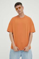 American Vintage tricou din bumbac culoarea portocaliu, neted 9BYX-TSM0Z4_23X