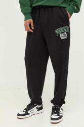 Tommy Jeans pantaloni de trening din bumbac culoarea negru, cu imprimeu 9BYX-SPM01H_99X