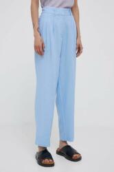 DKNY pantaloni din in mulata, high waist 9BYX-SPD039_05X